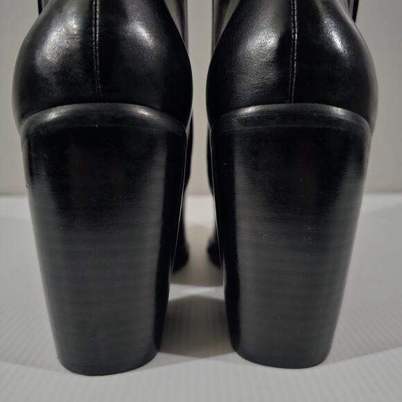 NEW Vince Camuto Allie Ankle Bootie Womens 10  Black Leather Western Block Heel - Picture 8 of 14